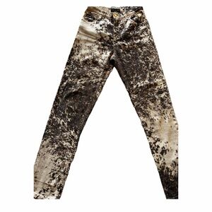 Archive Roberto Cavalli Cow Print Skinny Jeans